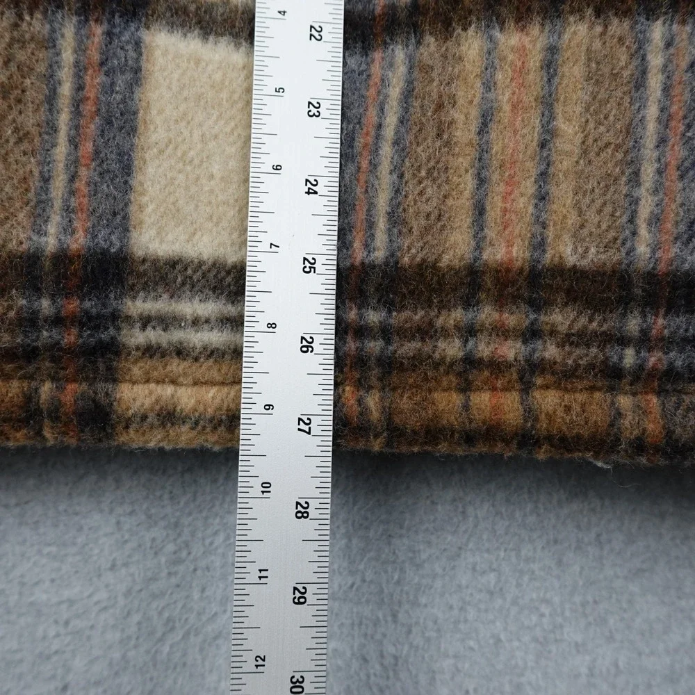 Vintage Montgomery Ward Wool Blend Jacket Mens Medium Plaid Sherpa Button 70s